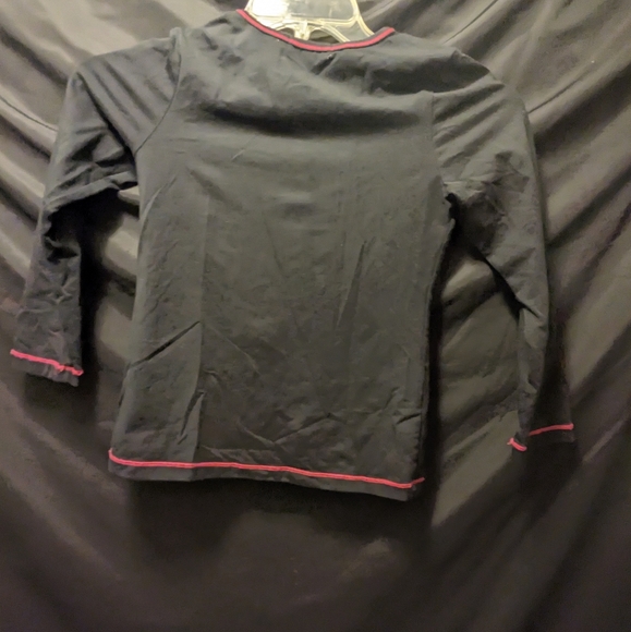 Fona Michelle Girls Black and Sparkles Heart Long Sleeve T Shirt- 10 - Picture 3 of 3